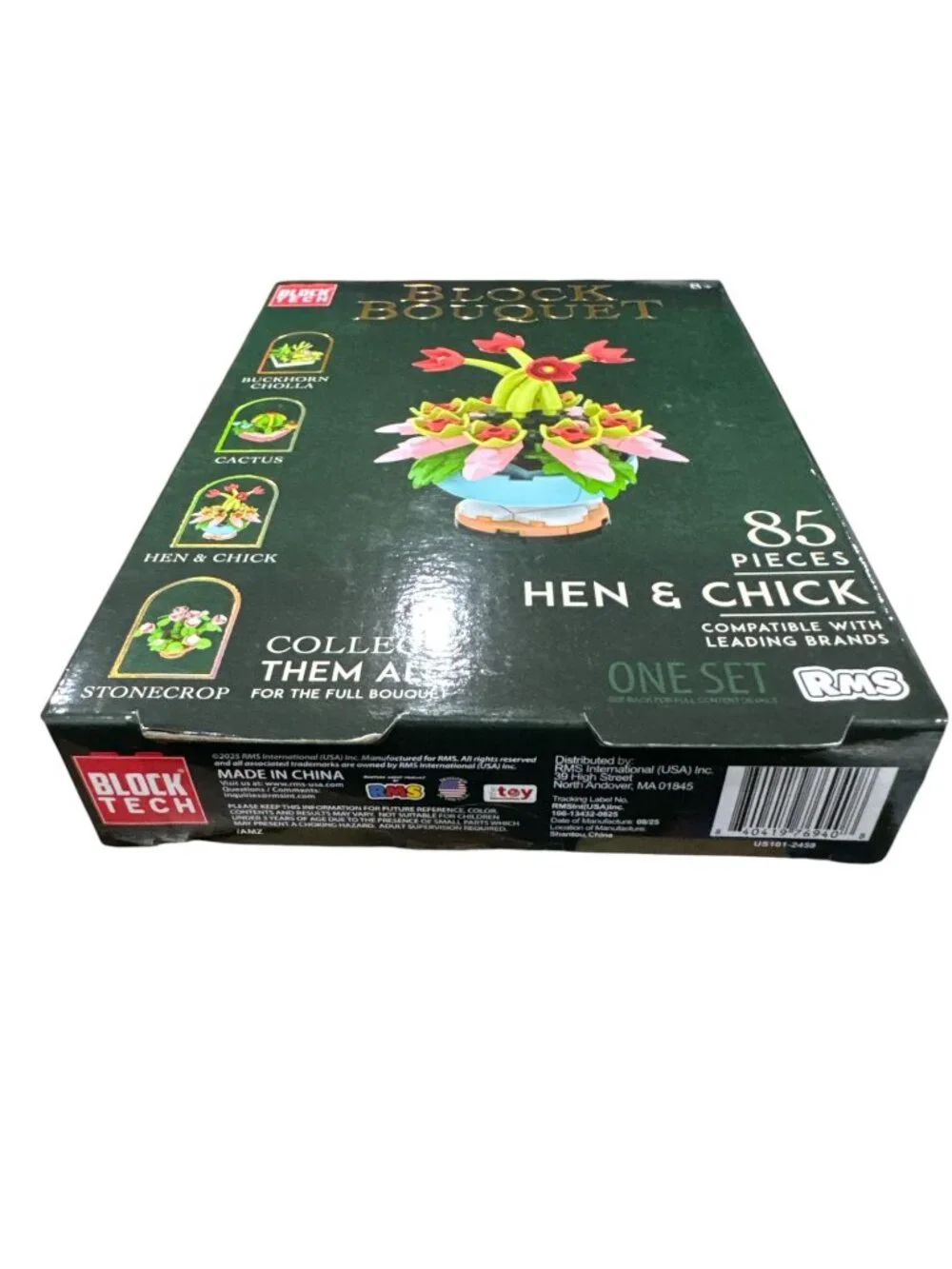Block Tech Block Bouquet Hen & Chick 85-Piece Set Compatible With Leading Brands